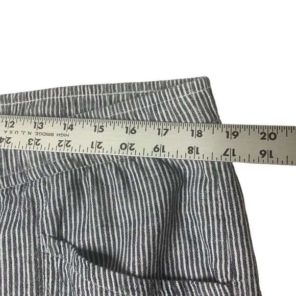Old Navy High-Waisted Blue Striped Cropped Linen-Blend Tapered Pants Women’s XL - Picture 7 of 10